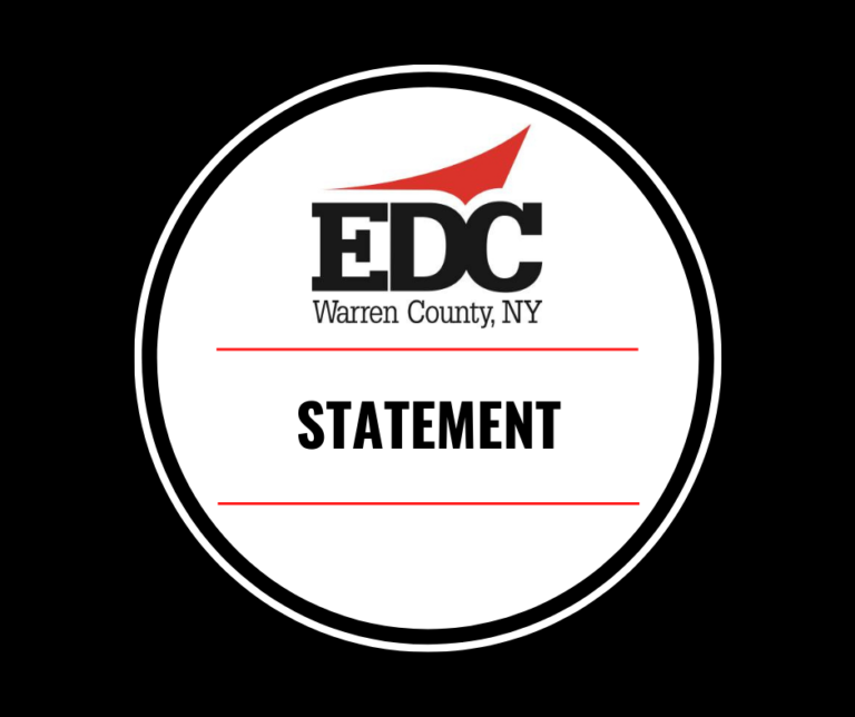 Graphic that says Warren County EDC Statement