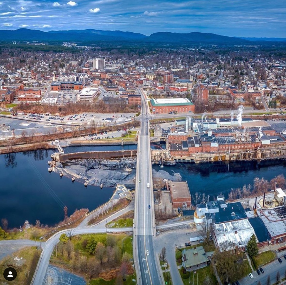 Glens Falls bridge aerial