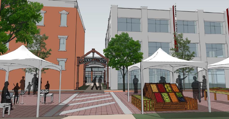 Conceptual rendering of Glens Falls DRI South Street Market