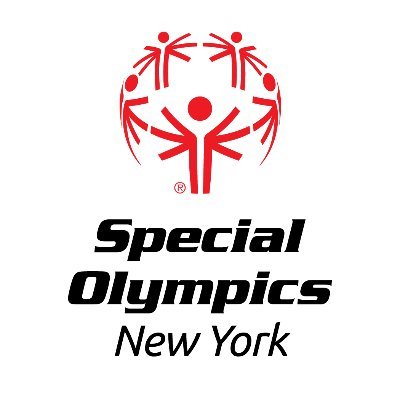 Red logo adn black text that reads Special Olympics New York.
